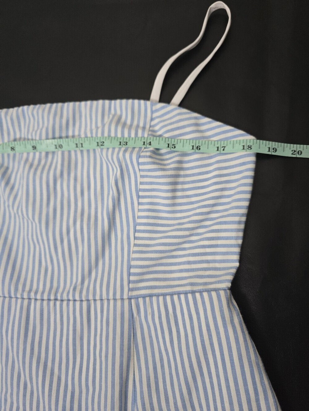 Superdown Rosalie Striped Ruffle Dress White/blue Size XL - Picture 3 of 11